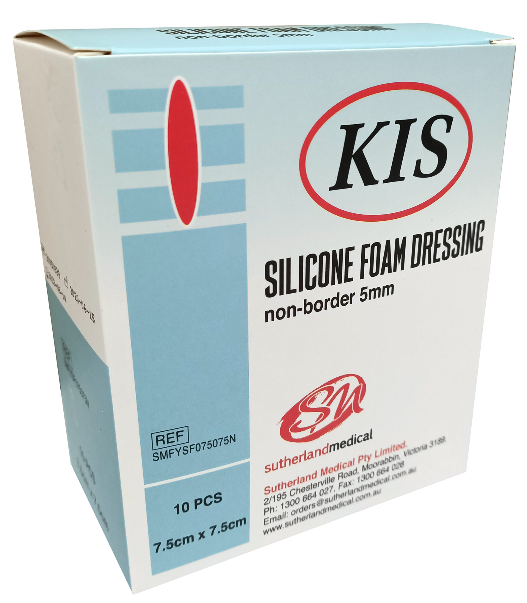 KISSiliconeFoamAdhNon-BorderDressing75CmX75CmBoxOf10