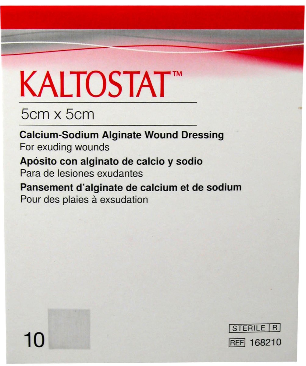 Kaltostat Calcium Alginate Dressing 5cm x 5cm. Pack of 10
