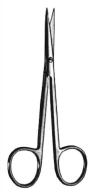 Kilner Plastic Surgery Scissors Straight 12cm