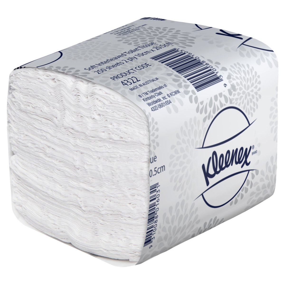 Kleenex Soft Interleaved Toilet Tissue 2Ply 250 Sheets/Pack. Box of  36 Packs