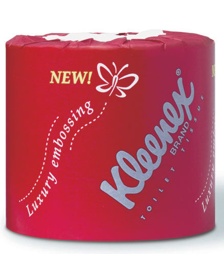 Kleenex Toilet Tissue 2ply White 400 Sheets. Carton of 48 Rolls 