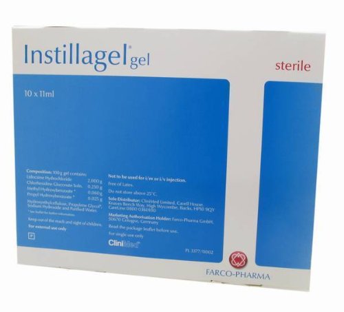Lido Instillagel Lidocaine 2% Gel Syringe Sterile 10 x 11ml *S2*