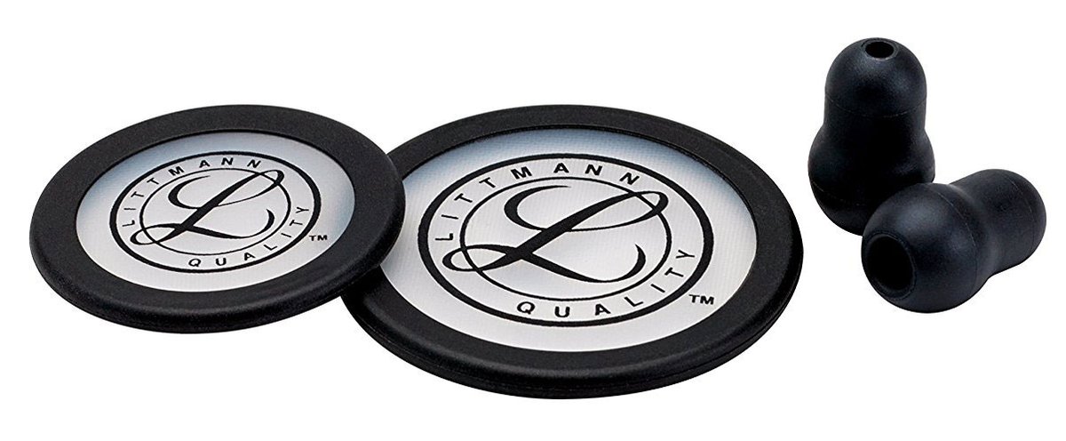 Littmann Classic III, Cardiology IV & CORE Stethoscope Spare Parts Kit- Black 