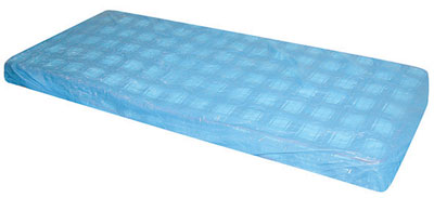 MattressCoverSingleBed-ElasticBluePlastic