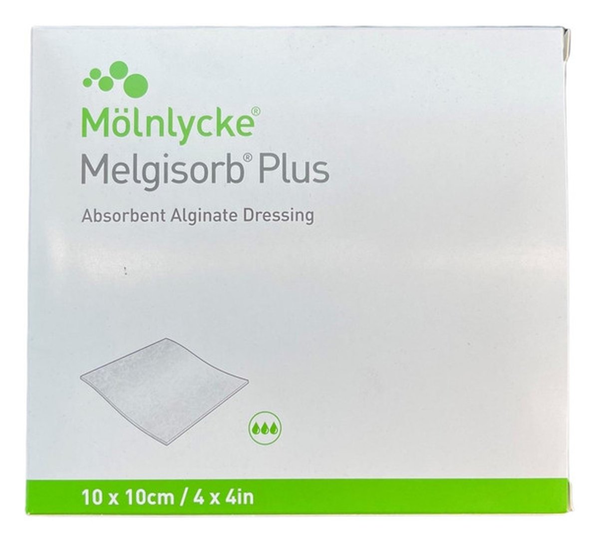 Melgisorb Plus Alginate Dressing 10cm x 10cm Box of 10