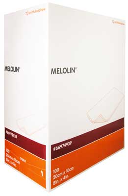 Melolin Low Adherent Dressing 10cm x 20cm Sterile. Box of 100