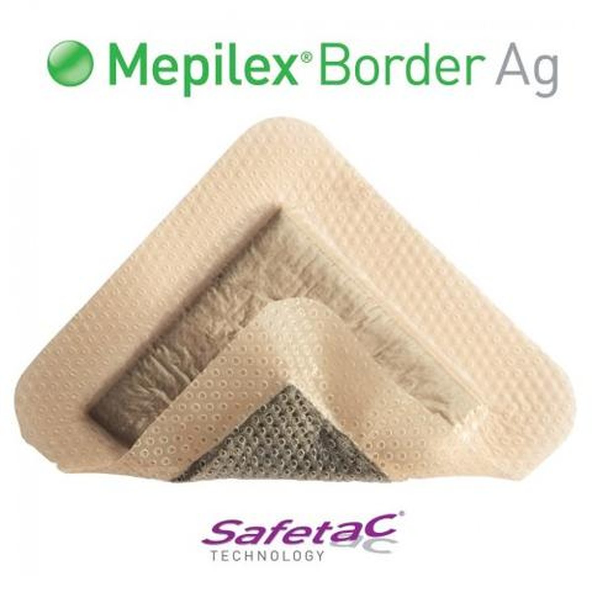 Mepilex Border Ag Antimicrobial Adhesive Foam Dressing 7.5cm x 7.5cm Box of 5