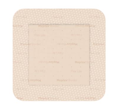 Mepilex Border Flex Lite Adhesive Foam Dressing 10cm x 10cm. Pack of 5