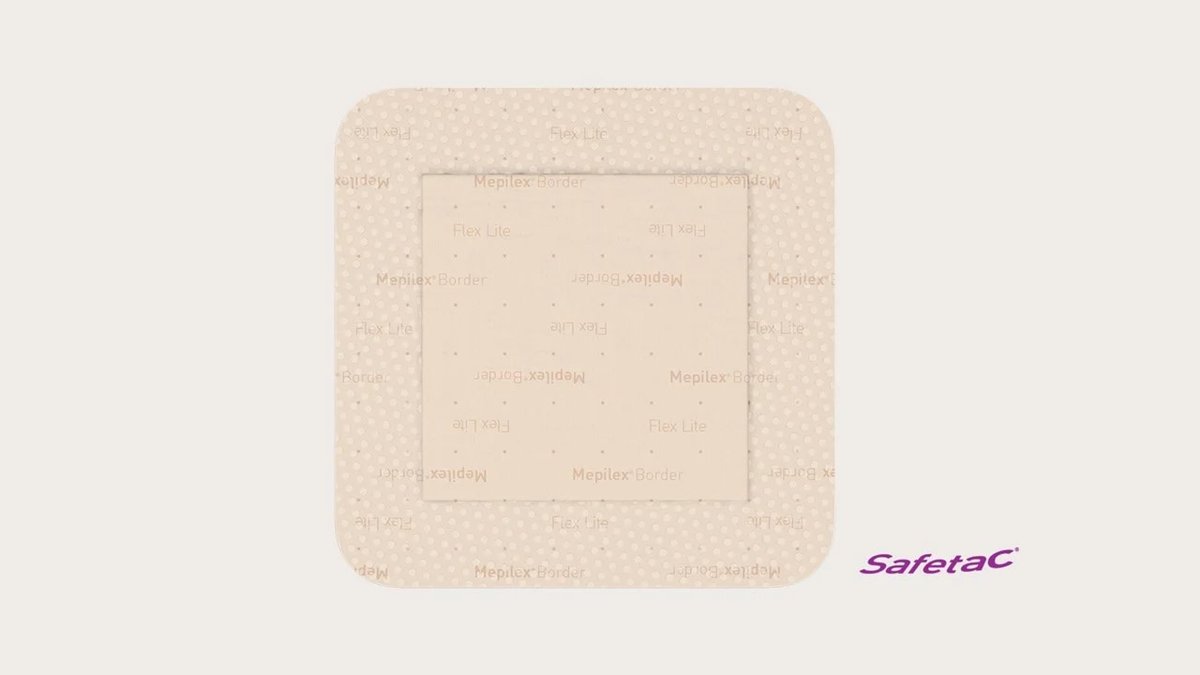 Mepilex Border Flex Lite Adhesive Foam Dressing 7.5cm x 7.5cm. Pack of 5