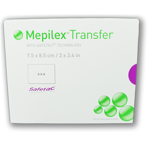 MepilexTransferDressing75CmX85CmBoxOf5