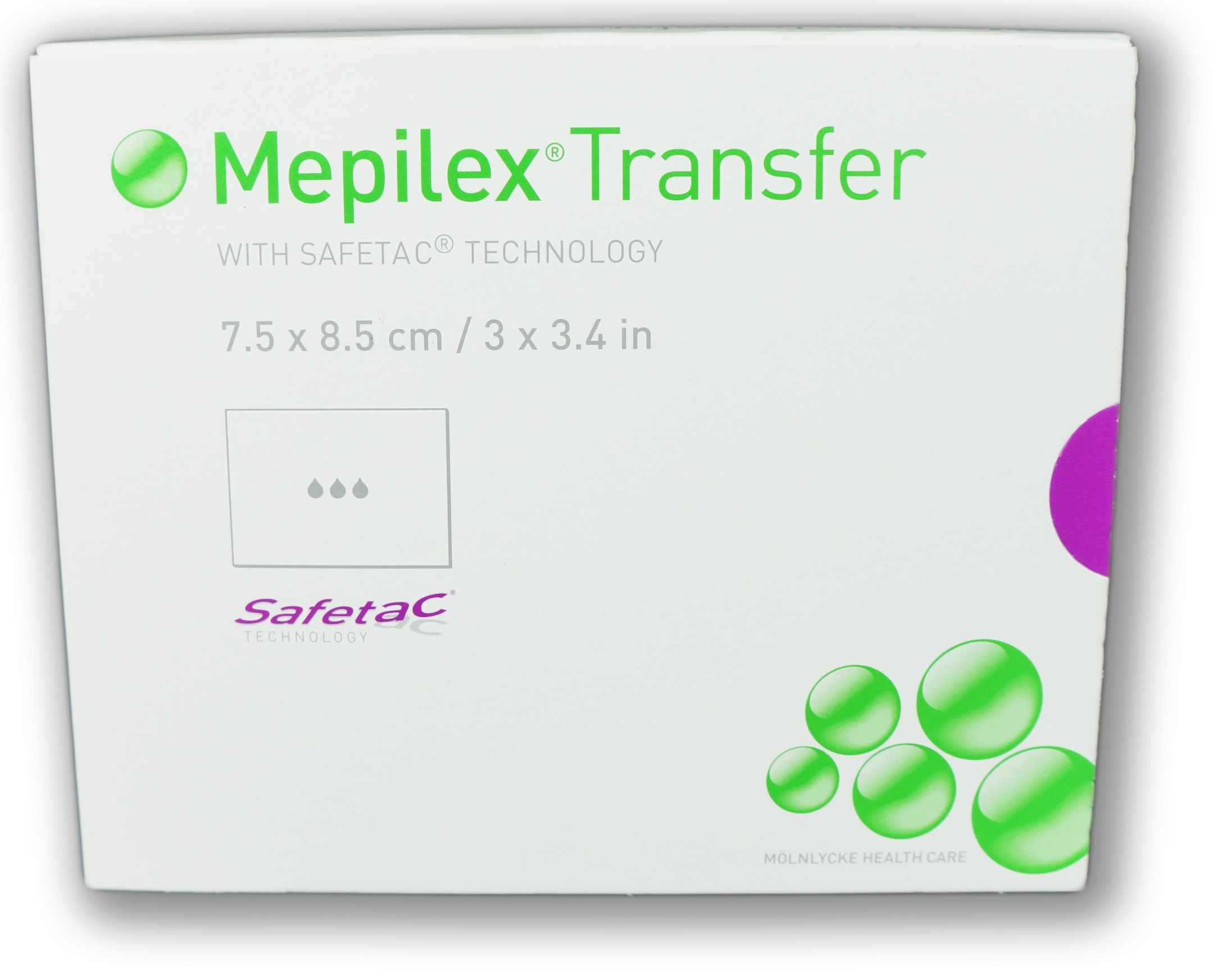 MepilexTransferDressing75CmX85CmBoxOf5