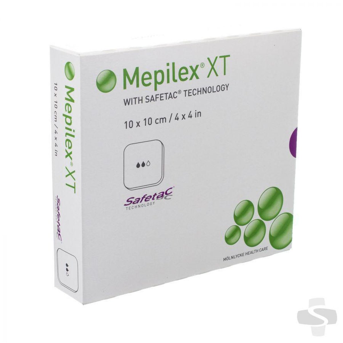 Mepilex XT Absorbent Foam Dressing 10cm x 10cm. Box of 5