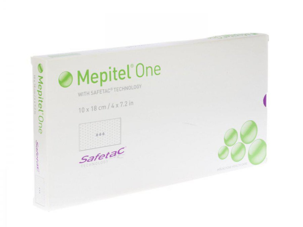 Mepitel One Wound Contact Layer Dressing 10cm x 18cm. Box of 10