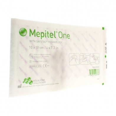 Mepitel Silicone Wound Contact Layer Dressing 10cm x 18cm. Box of 10