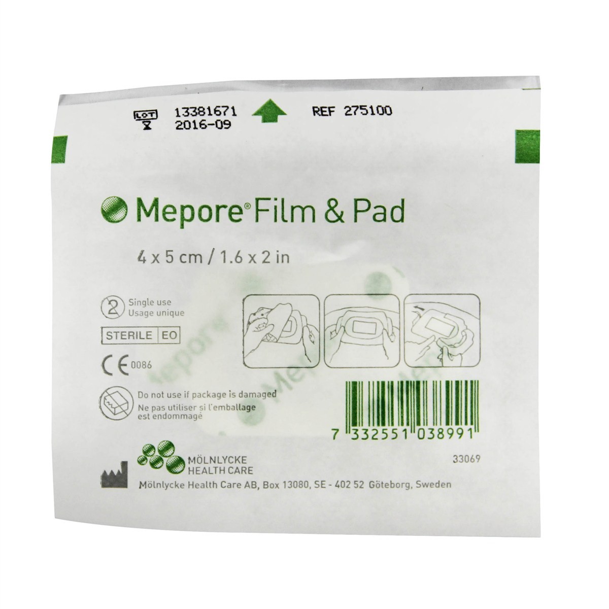 Mepore Oval Film & Pad Adhesive Dressing 4cm x 5cm x 85'S No:275100
