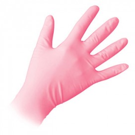 Micro-Touch NitraFree Pink Nitrile Exam Gloves X-Large P/F. Box of 100