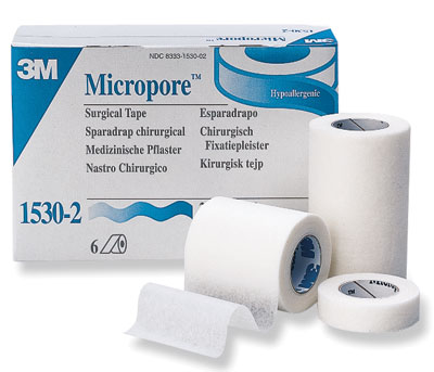 Micropore Tape 50mm x 9.1m. Pack of 6
