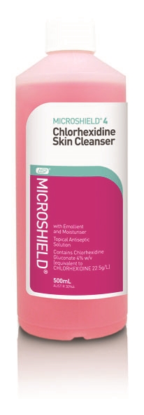 Microshield 4 - Hand Wash 500ml Chlorhexidine 4% 