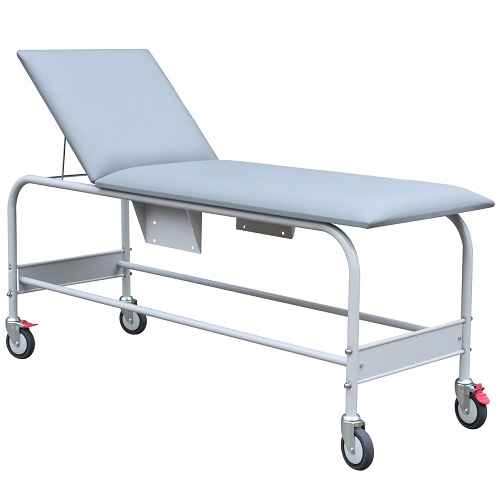 Mobile Examination Couch with Grey Vinyl Top & Grey Frame