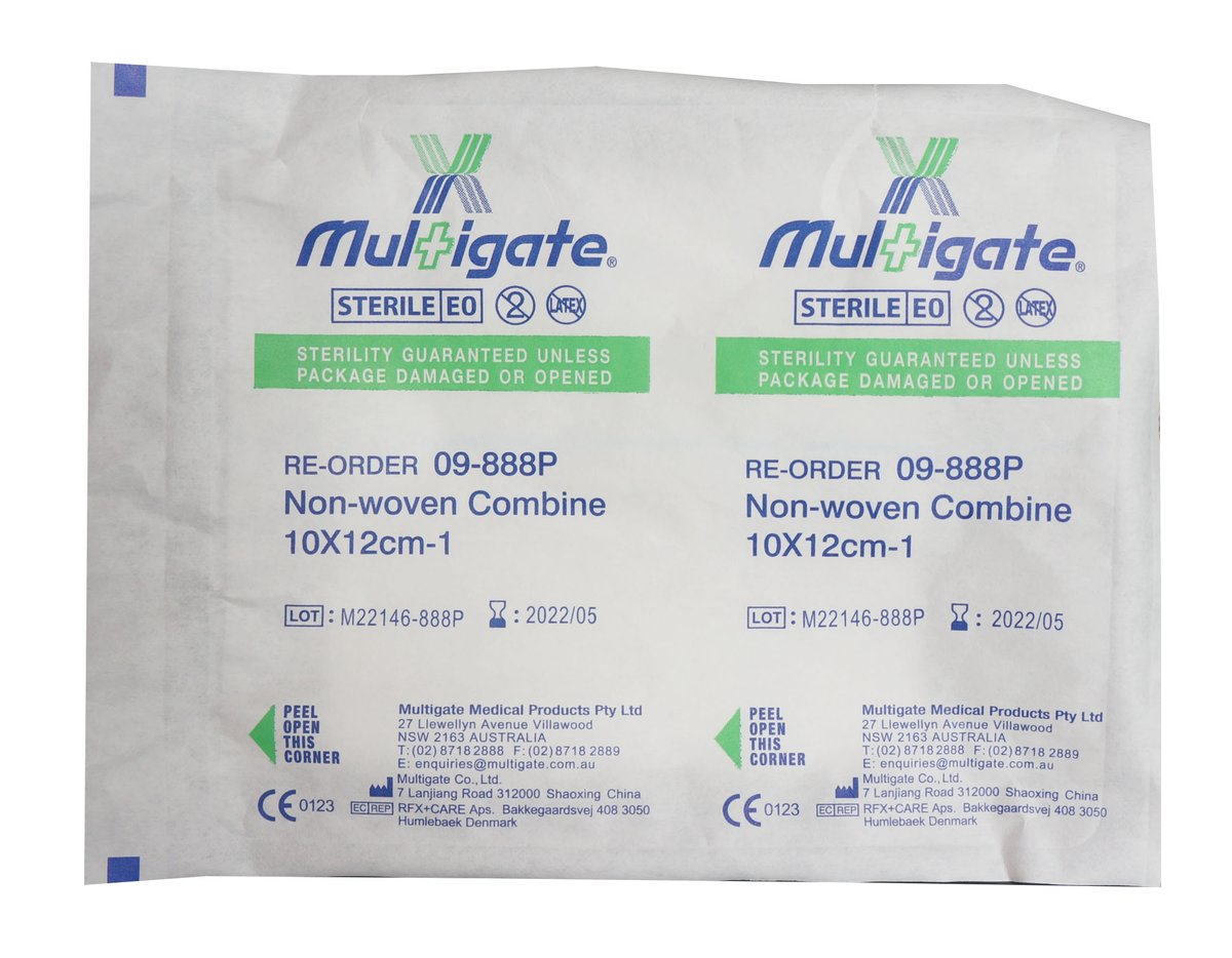 Multigate Combine Dressing Pad Sterile 10cm x 12cm. Pack of 50