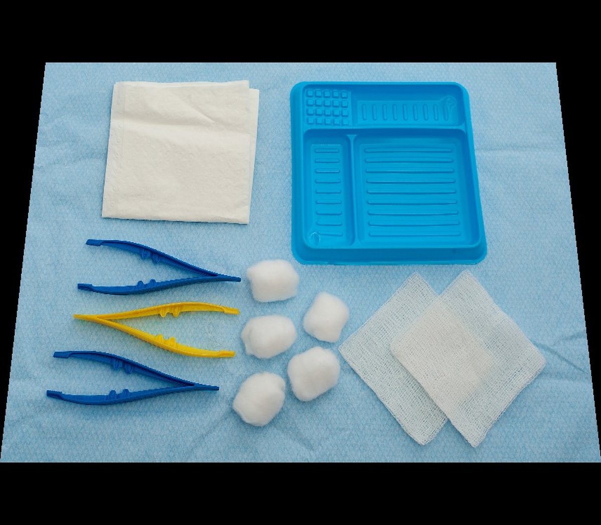 Multigate Medical Basic Dressing Pack with 2 Gauze Swabs and 5 Cotton Balls. Box of 160