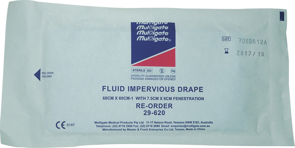 MultigateMedicalNon-AdhesiveFenestratedDrape60CmX60CmSingle