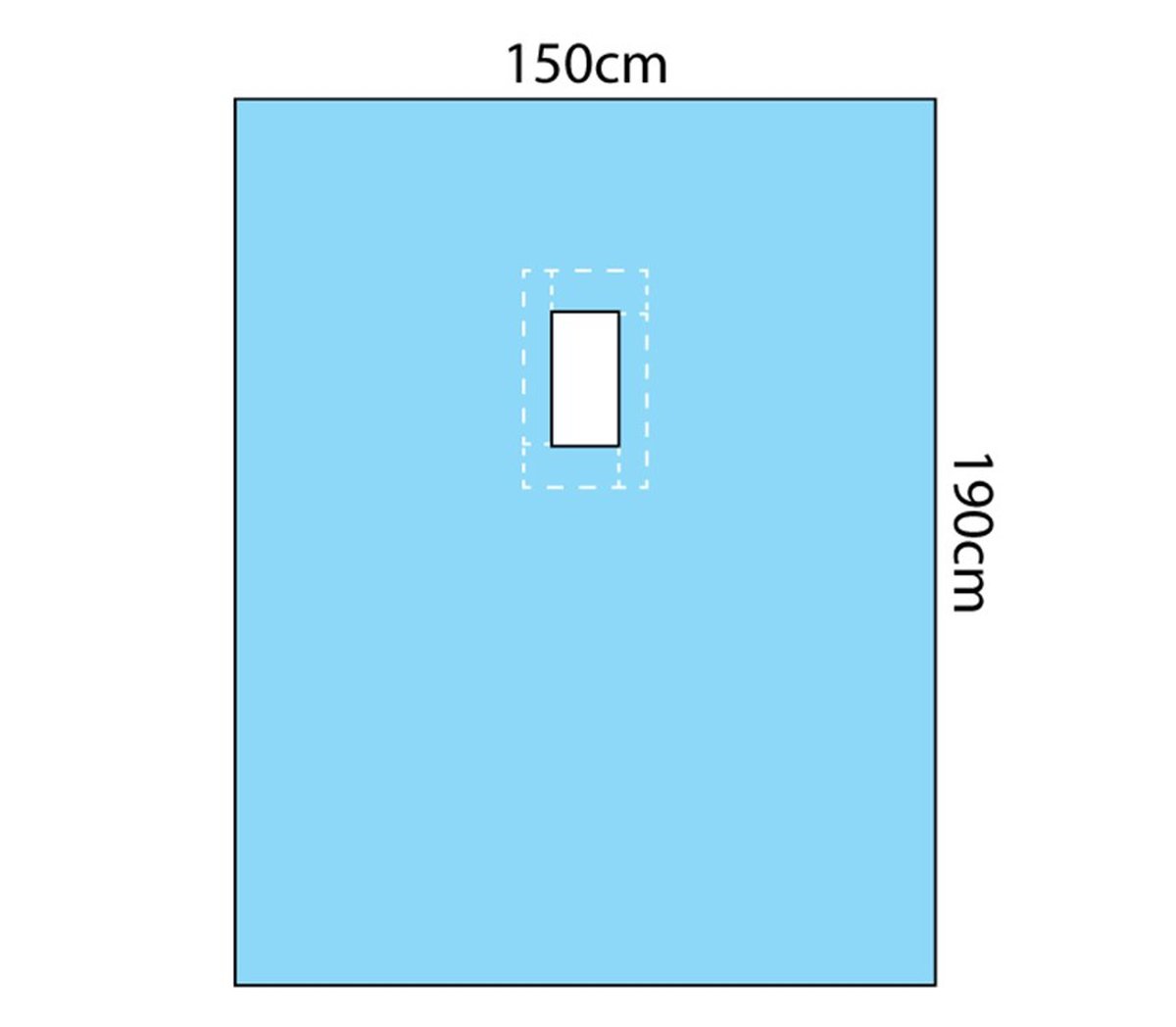 Multigate Medical Protex4 Drape 150cm x 190cm with Adhesive Rectangular Aperture. Box of 60 