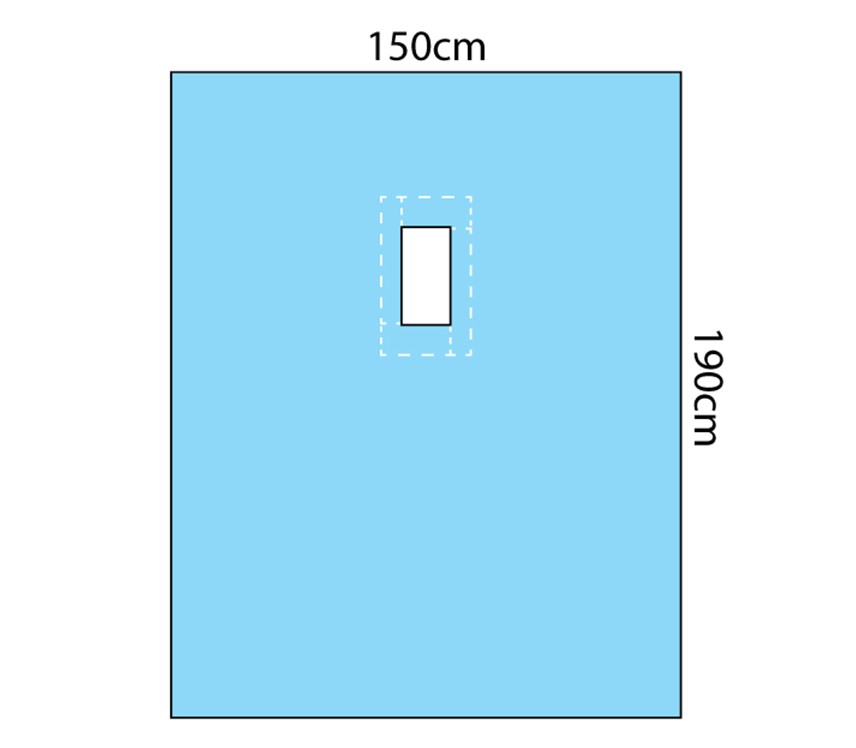 MultigateMedicalProtex4DrapeWithAdhesiveRectangularApertureBoxOf60