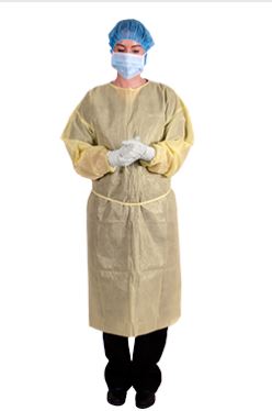 Multigate Medical Yellow Isolation Gown Non-sterile Large. Pack of 50