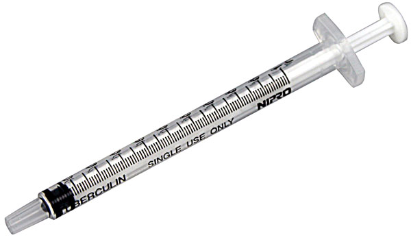 NiproSyringe1MlLSlip100STuberculin