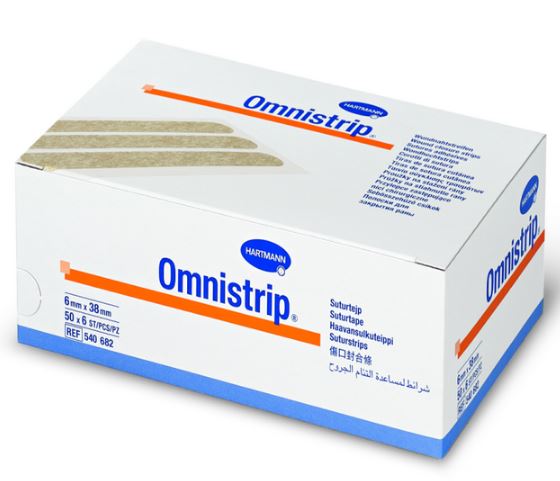 OmnistripFlexibleWoundClosureStripsTan6MmX38MmBoxOf50S