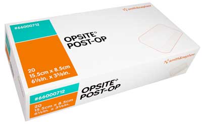 Opsite Post-Op Transparent Island Dressing 15.5cm x 8.5cm. Box of 20