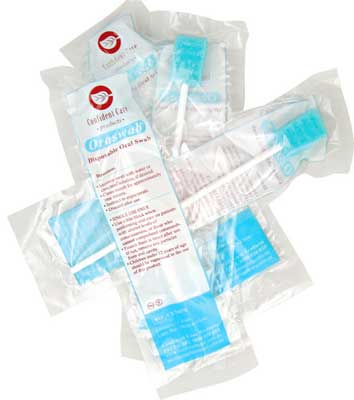 Oraswab Disposable Oral Swab Untreated. Box of 100 (Blue Packet)