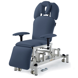 PacificMedical3SectionElectricHi-LoAestheticsChair-WithArmrests%2cHeadrest%2cOneMotor%2cCastors%2cNavyBlueUpholstery