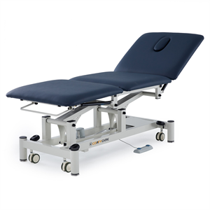 PacificMedical3SectionElectricHi-LoBariatricCouch%2c2Motor%2c71X190Cm%2c280KgSWL%2cRetractingWheels%2c3EvenSections%2cBlackUpholstery