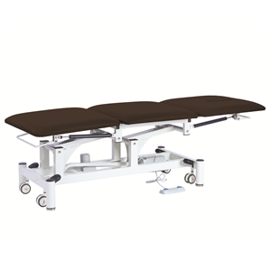 PacificMedical3SectionElectricHi-LoExamCouch%2cBlackUpholstery%2c71CmX190Cm250Kg%2cRetractableWheels%2c3EvenSections