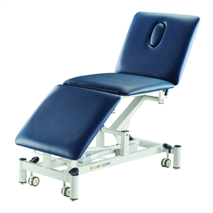 PacificMedical3SectionElectricHi-LoExaminationCouch%2cNavyBlueUpholstery%2c71CmX190Cm%2c250KgSWL%2cRetractableWheels