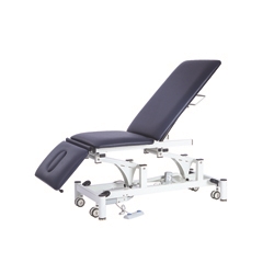 PacificMedical3SectionElectricHi-LoTreatmentCouch%2cNavyBlueUpholstery%2c66CmX195Cm%2cRetractingWheels%2cFaceHoleWithPlug