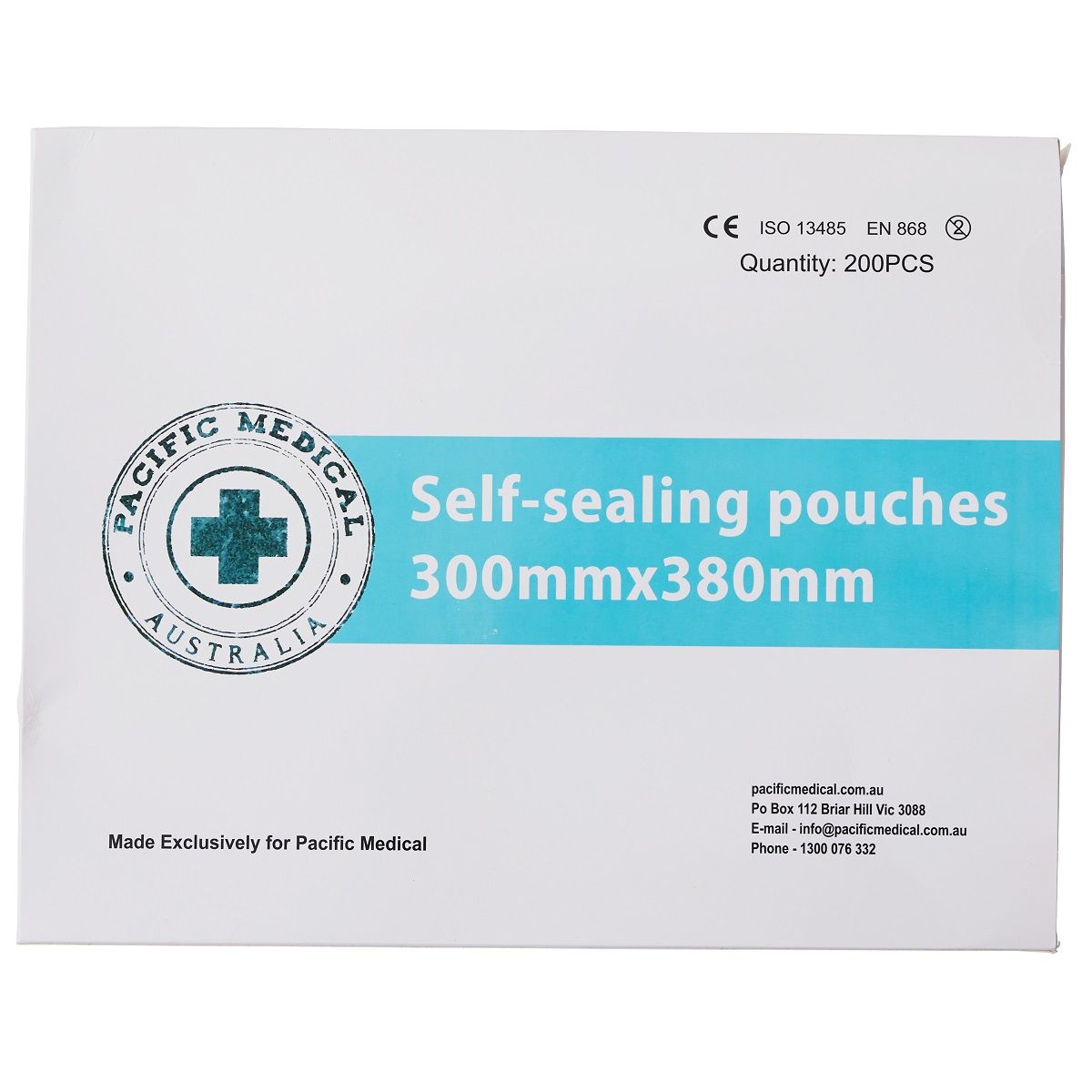 Pacific Medical Self-Sealing Autoclave Pouch 300mm x 380mm Box of 200