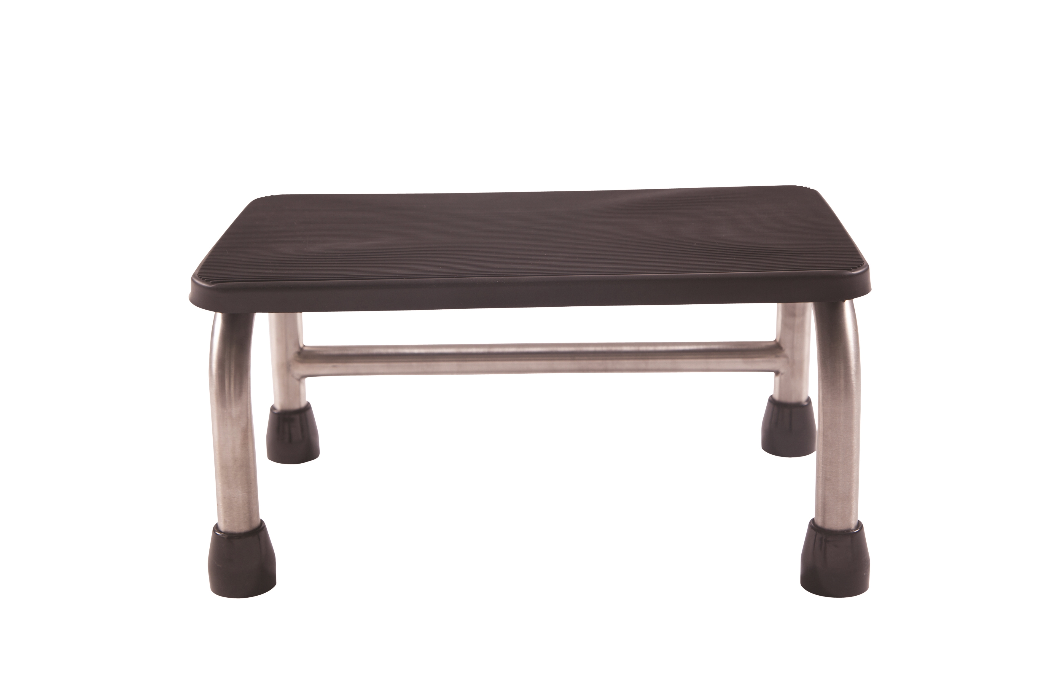 PacificMedicalSingleStep-UpStool-BlackTopWithStainlessSteelFrame