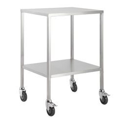 PacmedStSlTrolleyFlatTopWithNoShelfRails%2c50X50X90Cm%2cLockingFrontWheels