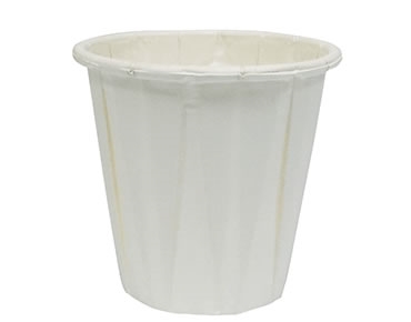 Paper Water Cups 105ml, Pleated. Box of 5000