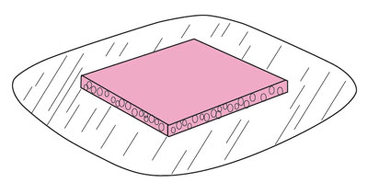 PolyMem Adhesive Film Dressing Dots 5cm x 5cm. Box of 20