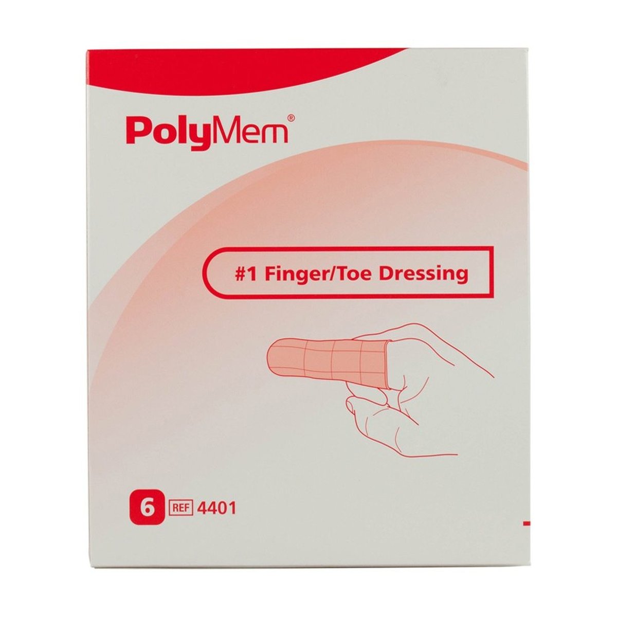Polymem Finger & Toe Dressings #1 Small. Box of 6