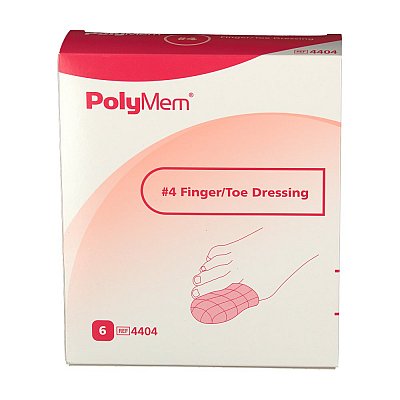 PolyMem Finger & Toe Dressings #4 Extra-Large. Box of 6