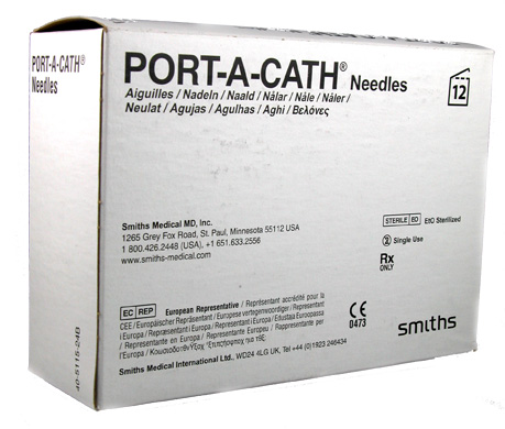 PortacathNeedle22GX112BentBoxOf12