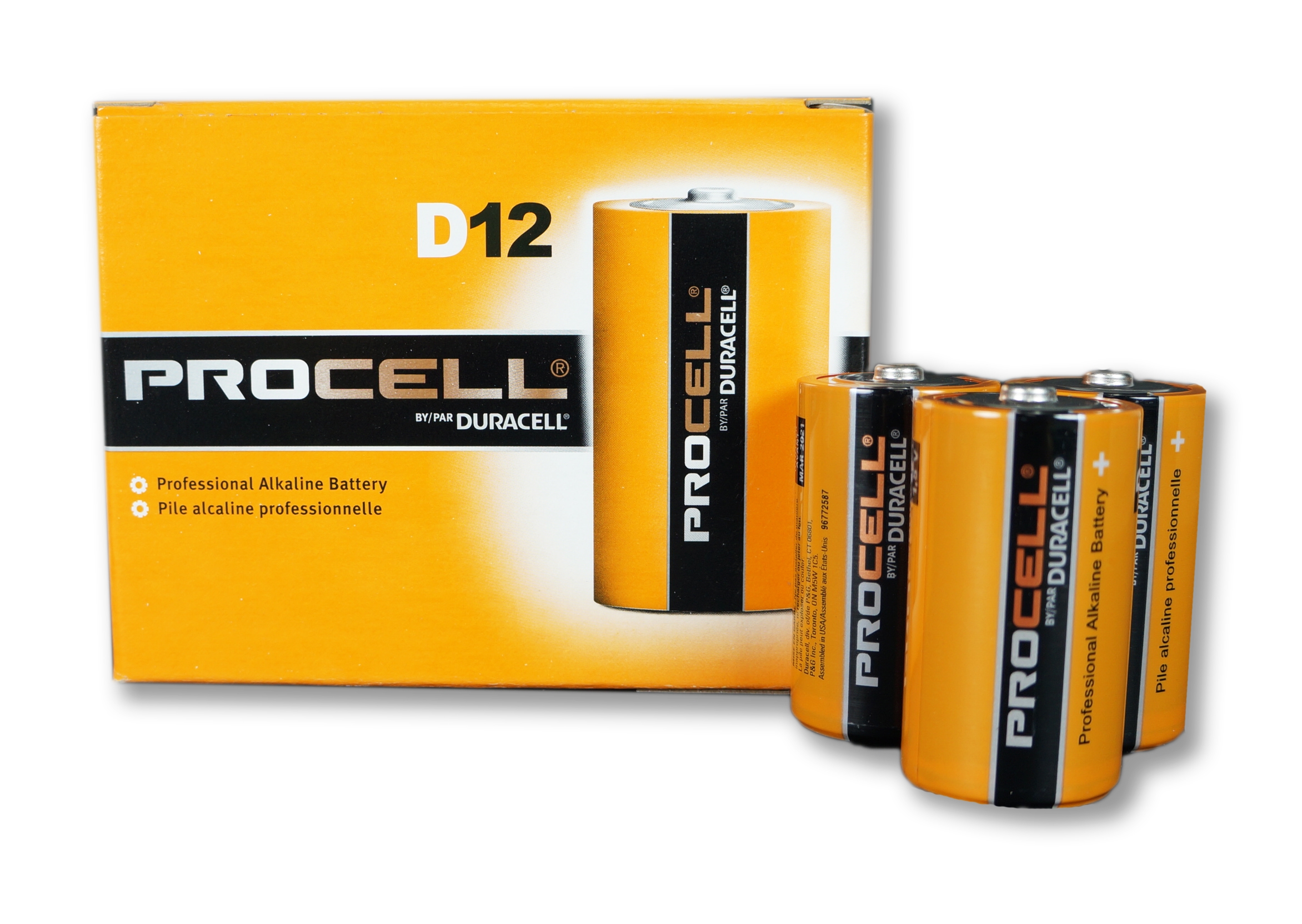 ProcellBatterySizeD-BoxOf12Alkaline