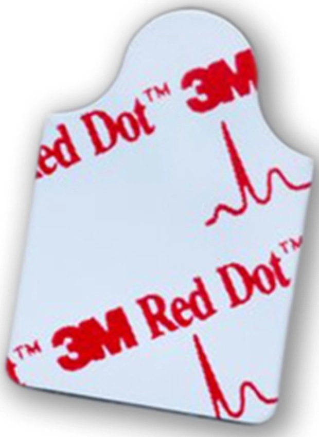 Red Dot Resting ECG Tab Electrode 20mm x 20mm. Pack of 100 