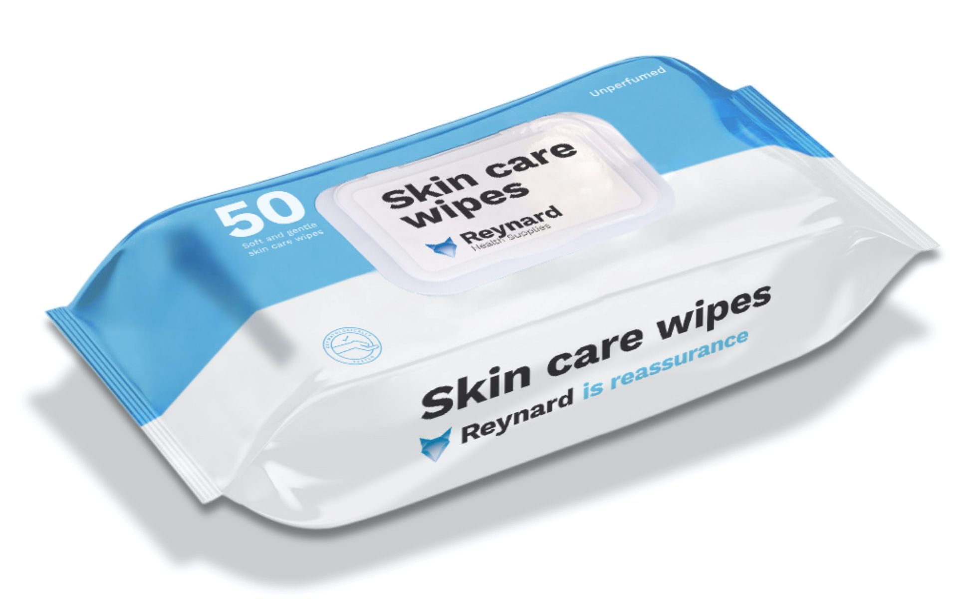 Reynard Moist Skin Cleansing Wipes. Pack of 50