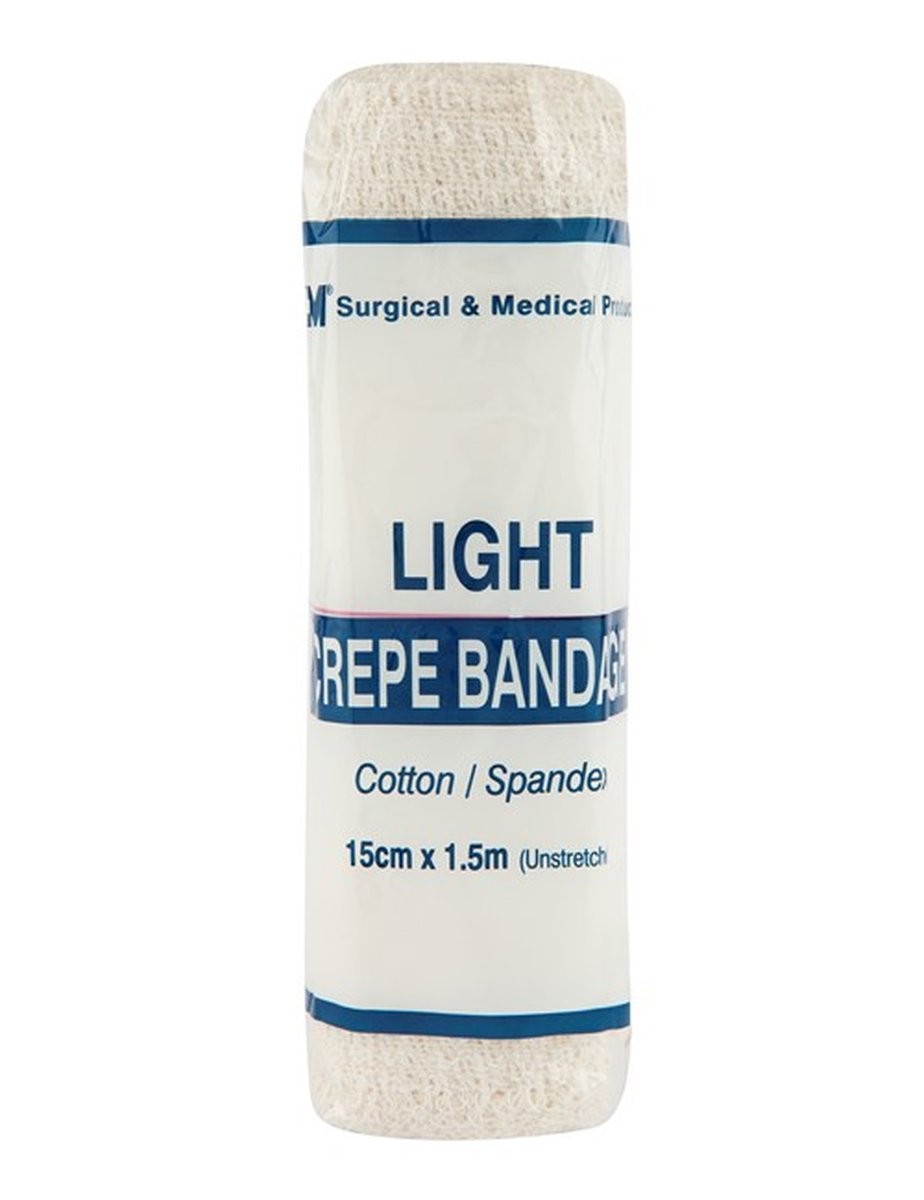 S+M Hospital Crepe Bandage 15cm x 1.5m Pack of 12